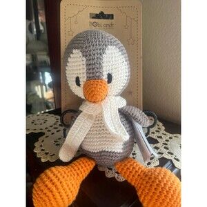 NEW Bobi Organic Crocheted Penquin Lovey
